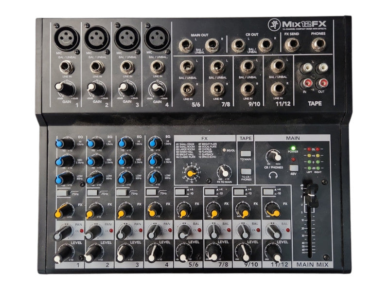 Mackie 12-Channel Compact Mixer with Effects Mix12FX, READ