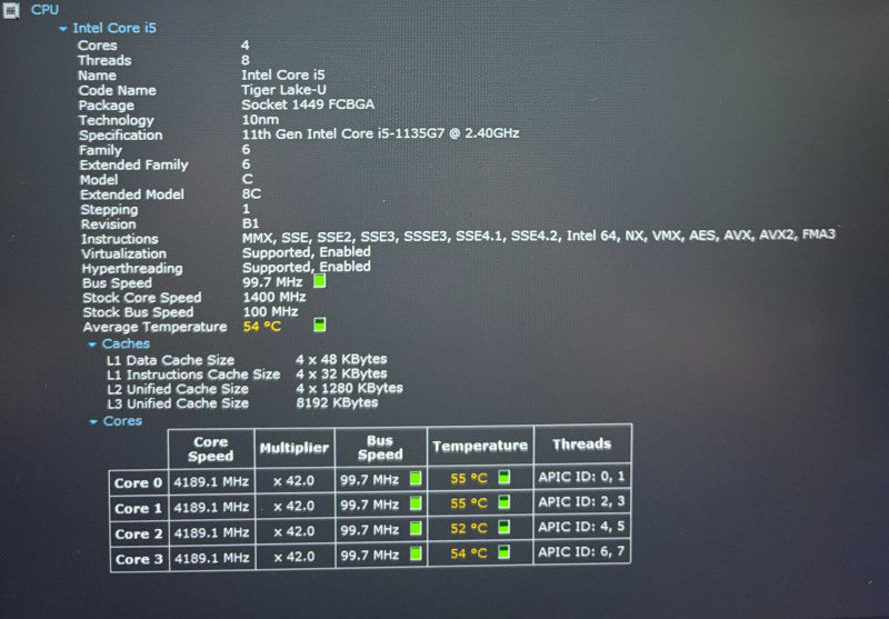 Dell Latitude 5420 Core i5-1135G7@2.4GHz 16GB RAM 256GB SSD  Lap200