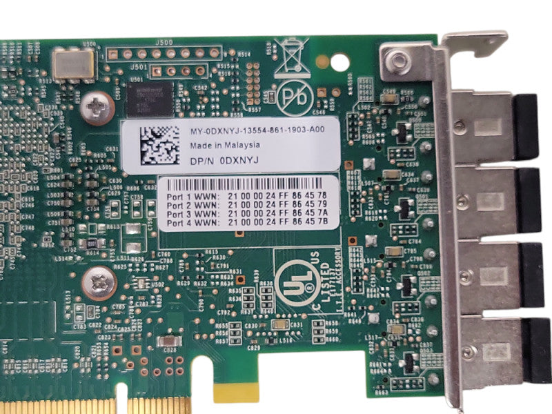 Dell QLogic QLE2694L-DEL Quad Port 16Gbps Fibre Channel LP Host Bus Adapter _