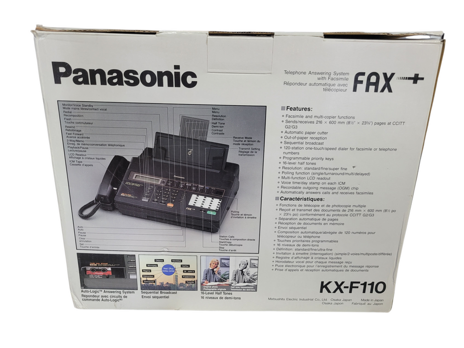 Panasonic KX-F110 Fax Machine Telephone Copier Vintage Office Equipment
