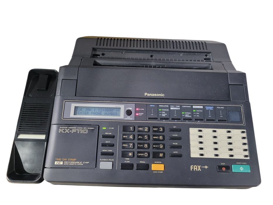 Panasonic KX-F110 Fax Machine Telephone Copier Vintage Office Equipment