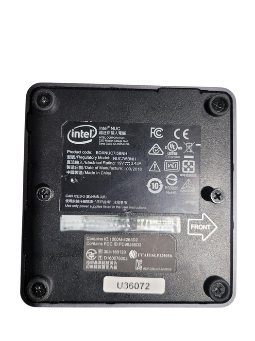 Intel NUC NUC7i5BNH | i5-7260 @2.20GHz 8GB DDR4 256GB SSD