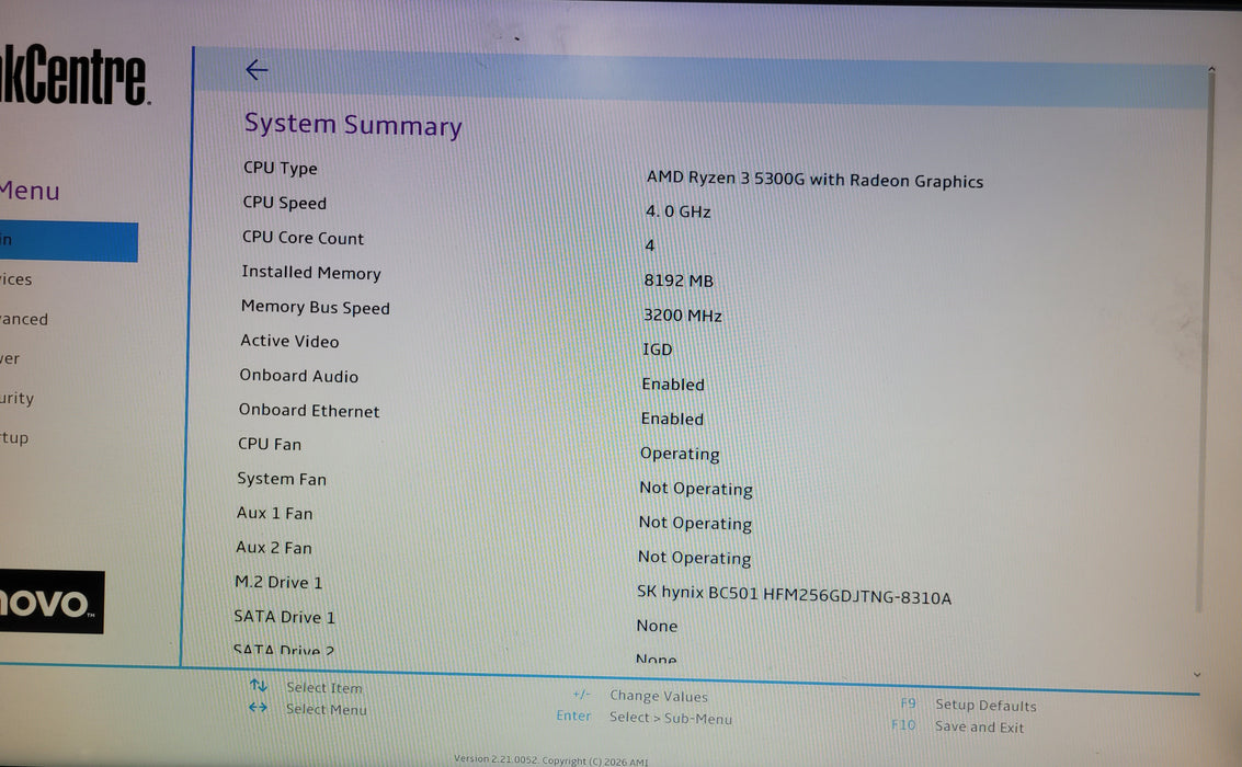 Lenovo ThinkCentre M75s Gen2 | Ryzen 3 5300G @4.0GHz 8GB DDR4 256GB SSD