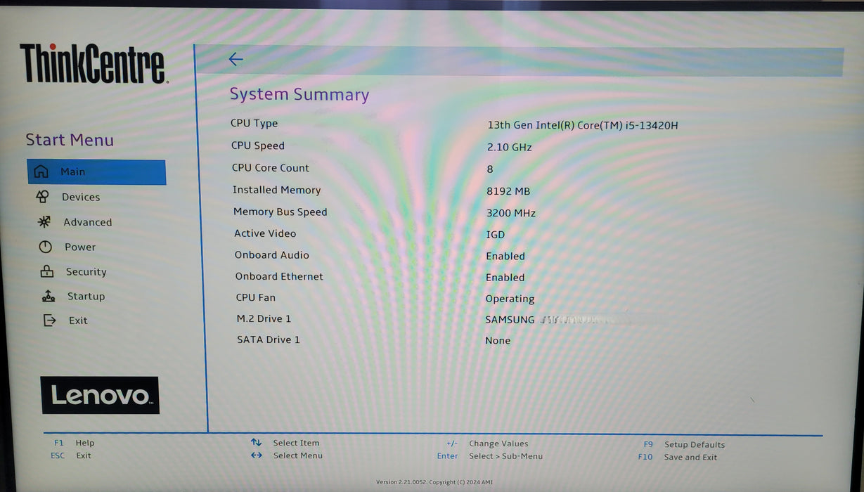 Lenovo ThinkCentre Neo 50q Gen4 | i5-13420H @2.10GHz 16GB DDR4 256GB MVMe