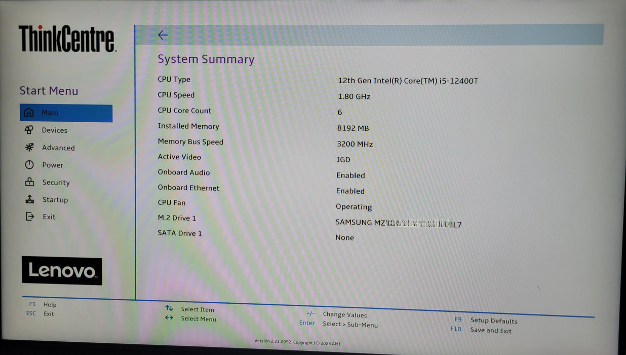 Lenovo ThinkCentre M70q Gen3 | i5-12400T @1.80GHz 8GB DDR4 256GB NVMe | READ!!!