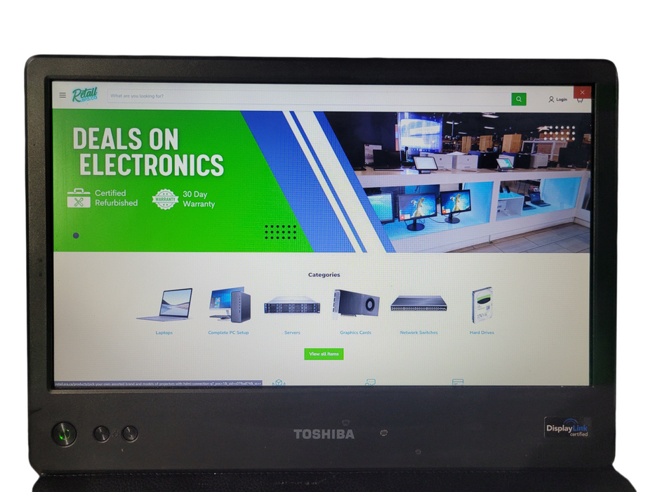 Toshiba Mobile 14" HD LCD Monitor USB Portable Screen PA-3923U-1LC