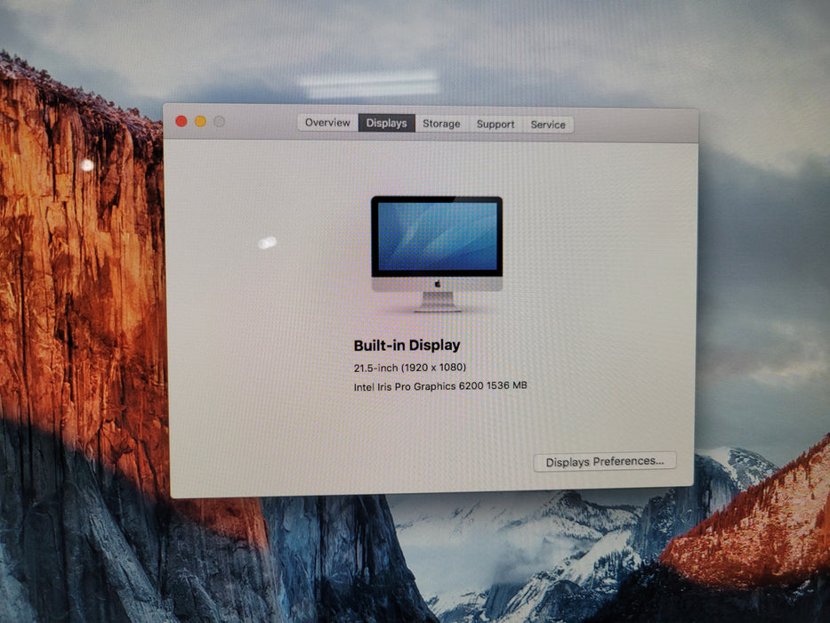Apple iMac 21.5" Late 2015 A1418 2.8GHz Intel Core i5 8GB DDR3 1TB HDD