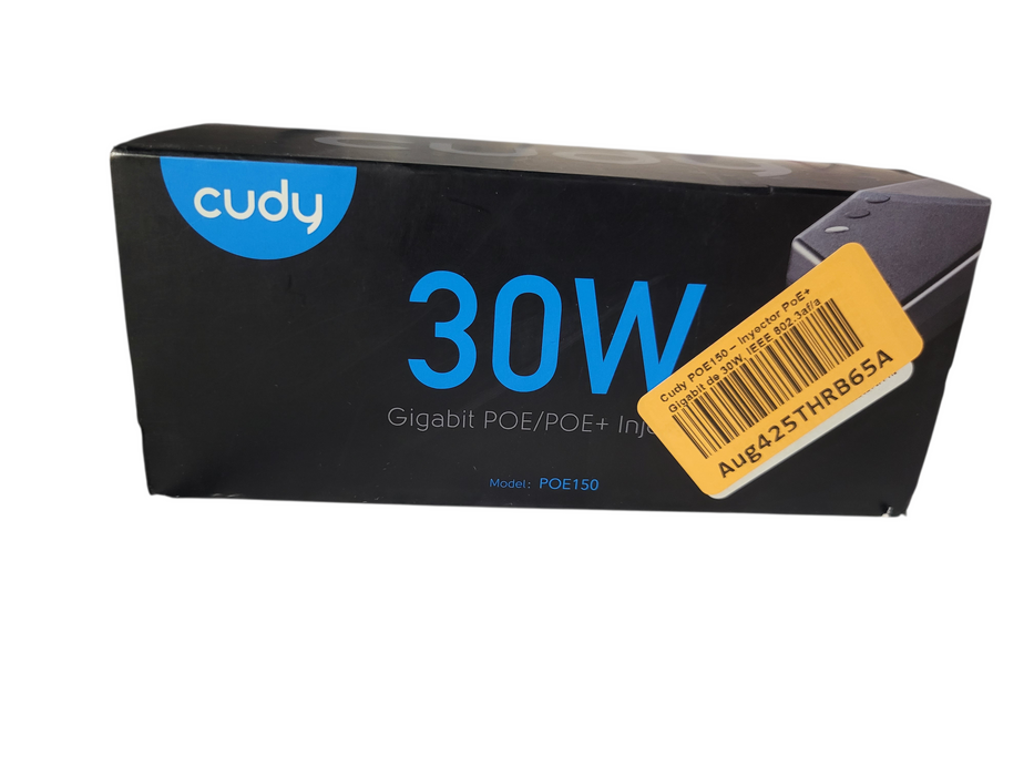 Cudy POE150 – Inyector PoE+ Gigabit de 30W, IEEE 802.3af/a