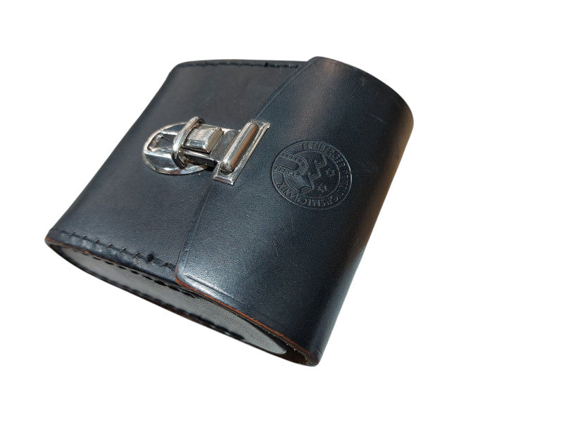 FREIBERGER Geologist's Compass with Mirror ( cracked ) & Leather Case  =