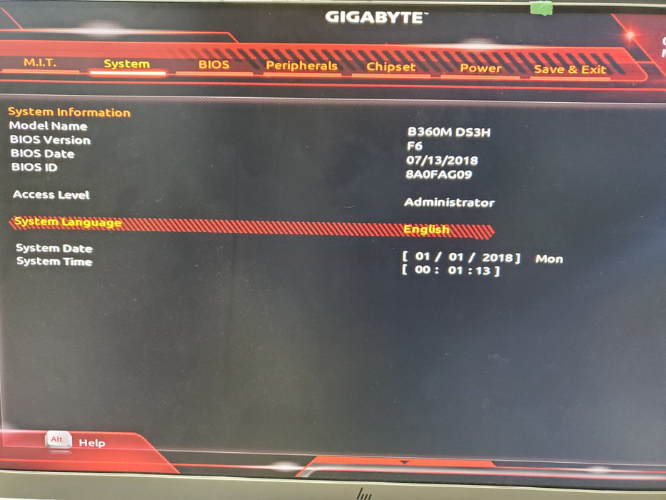 GIGABYTE B360M DS3H Intel Micro ATX Gen 1 DDR4 Motherboard NOShield