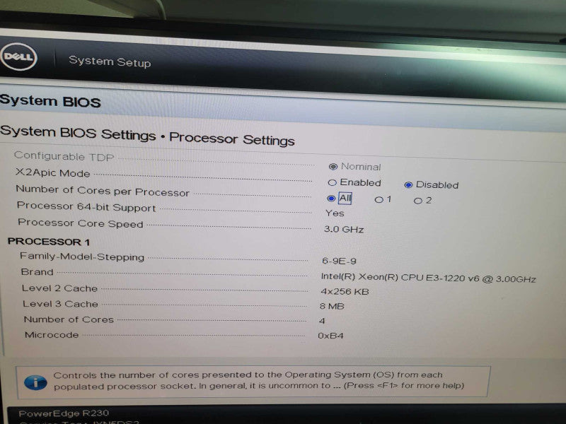 Dell PowerEdge R230 - Xeon E3-1220 v6 16GB DDR4 PERC H330 250W PSU %