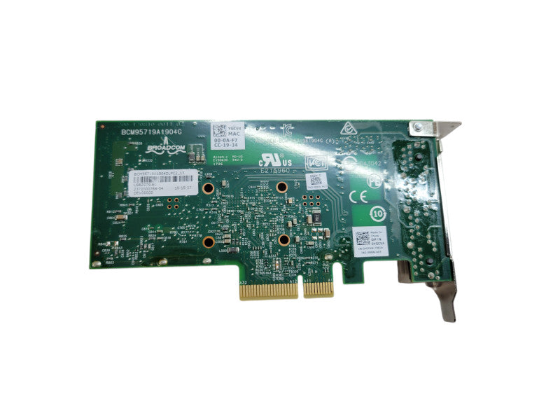Dell BroadCom 5719 Quad Port PCIe Ethernet Card 0YGCV4 YGCV4 BCM95719A1904G %