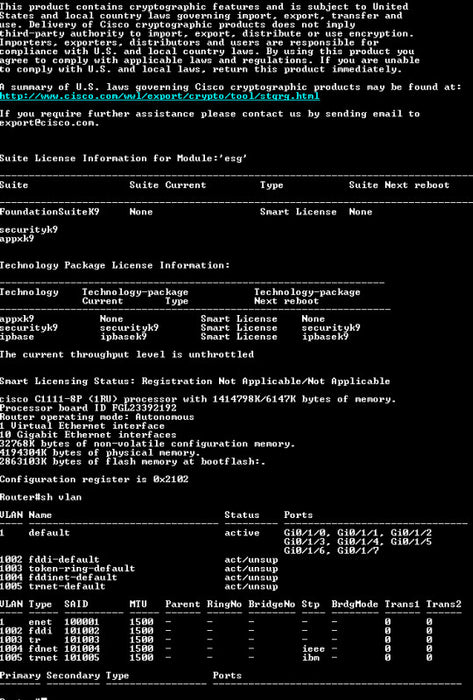 Cisco C1111-8P Series Integrated Services Router No AC Q$