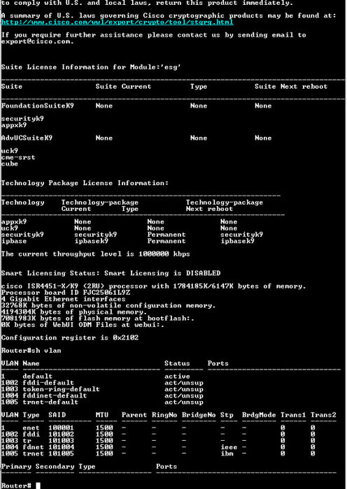 Cisco ISR4451-X/K9 ISR 4451 Series Integrated Services Router  $