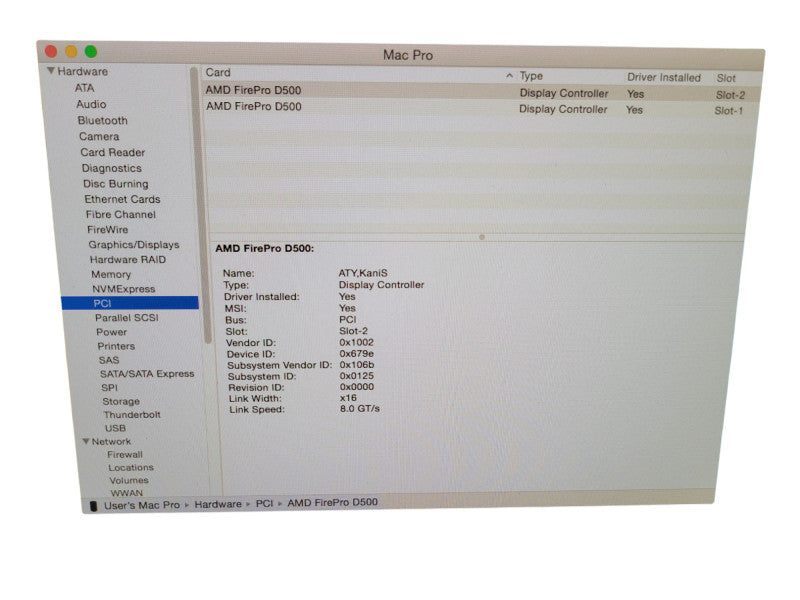 Apple Mac Pro 2013 - Xeon E5-1650 v2 32GB RAM 256GB SSD 2xD500 %