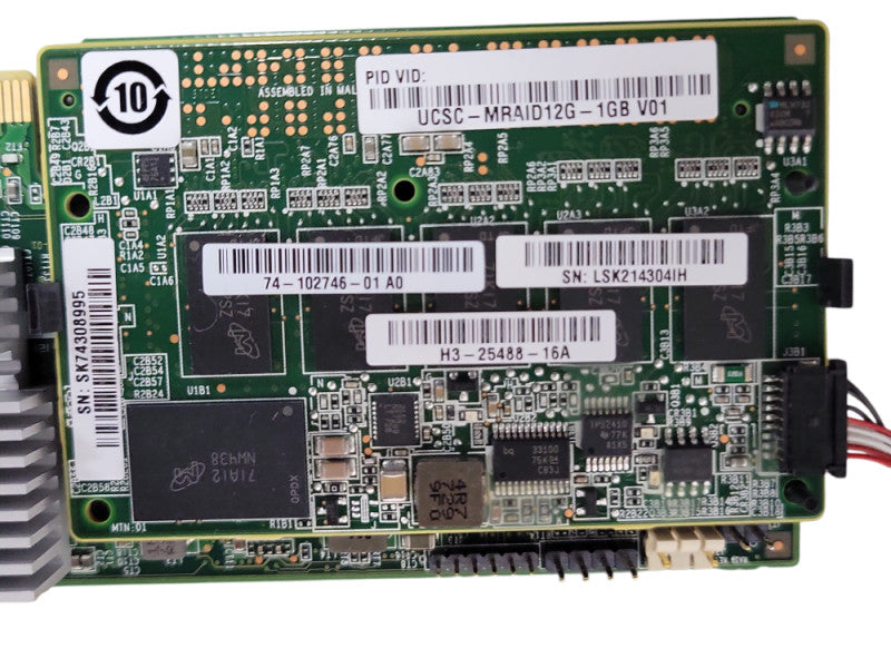 Cisco UCSC-MRAID12G V02 with UCSC-MRAID12G-1GB and battery, No Bracket _