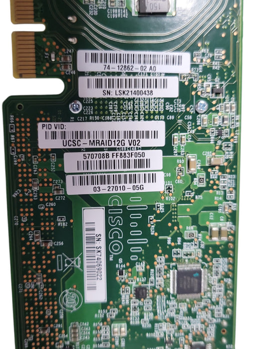 Cisco UCSC-MRAID12G V02 with UCSC-MRAID12G-1GB and battery, No Bracket _