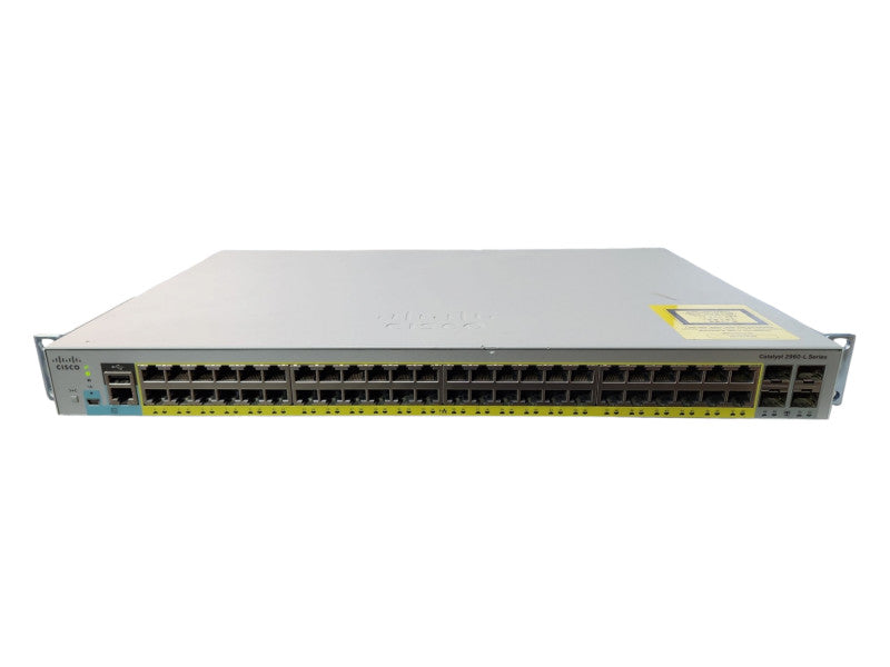 Cisco WS-C2960L-48PS-LL V01 48-Port Gigabit PoE Network Switch