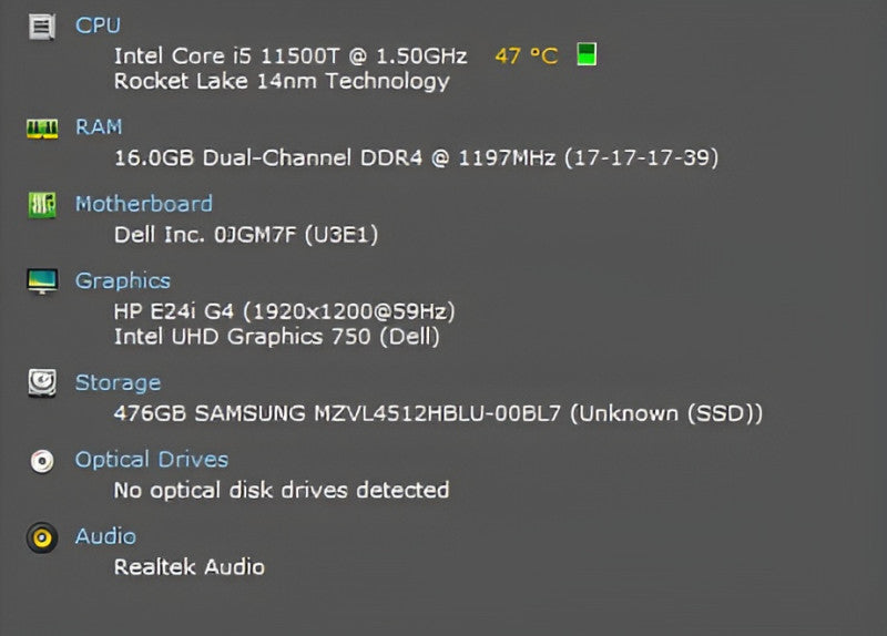 Dell OptiPlex 5090 USFF, i5-11500T, 16GB DDR4, 512GB NVMe, 110W PWR