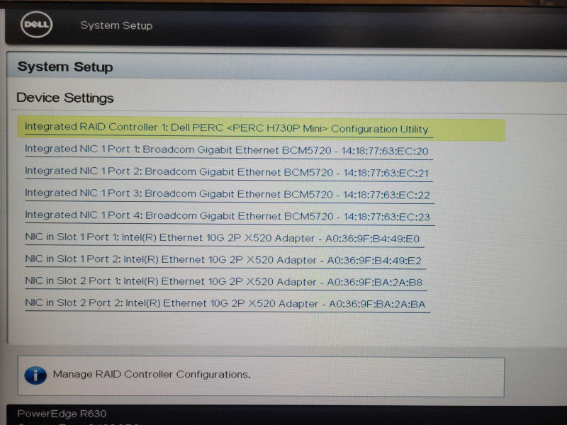Dell PE R630, 2x Xeon E5-2620v3 2.40GHz, 32GB RAM, H730P Mini, 6x 1.2TB HDD _