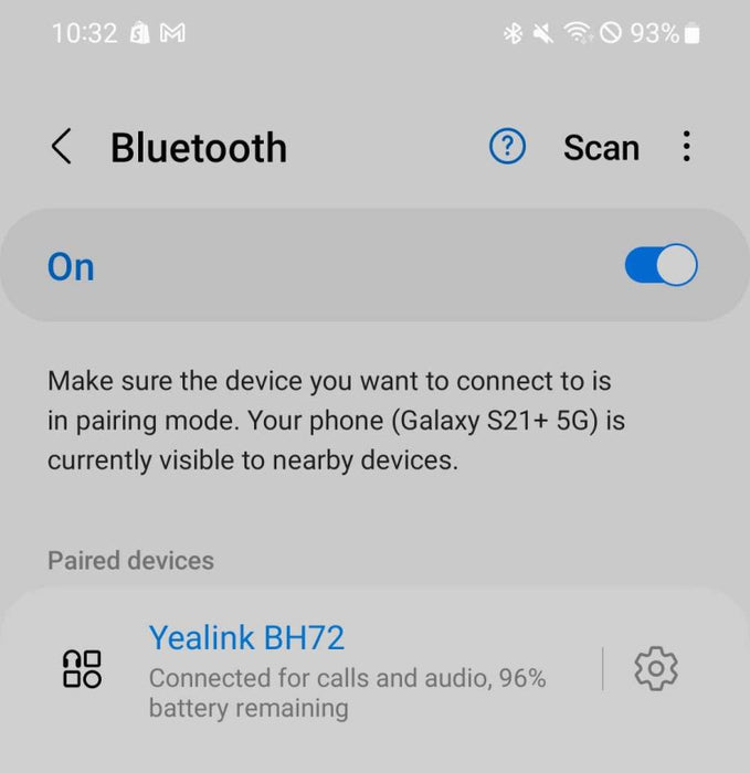YeaLink BH72 Teams Wireless Bluetooth Headset With Built In Mic _