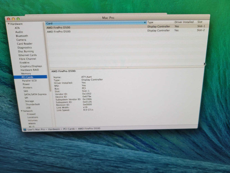 Apple Mac Pro 2013 A1481- Xeon E5-1650 v2 16GB RAM 256GB SSD 2xD500 %