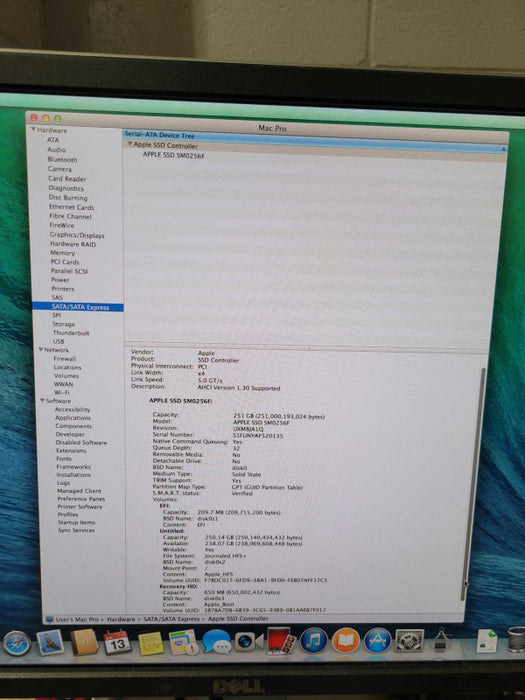 Apple Mac Pro 2013 A1481- Xeon E5-1650 v2 16GB RAM 256GB SSD 2xD500 %