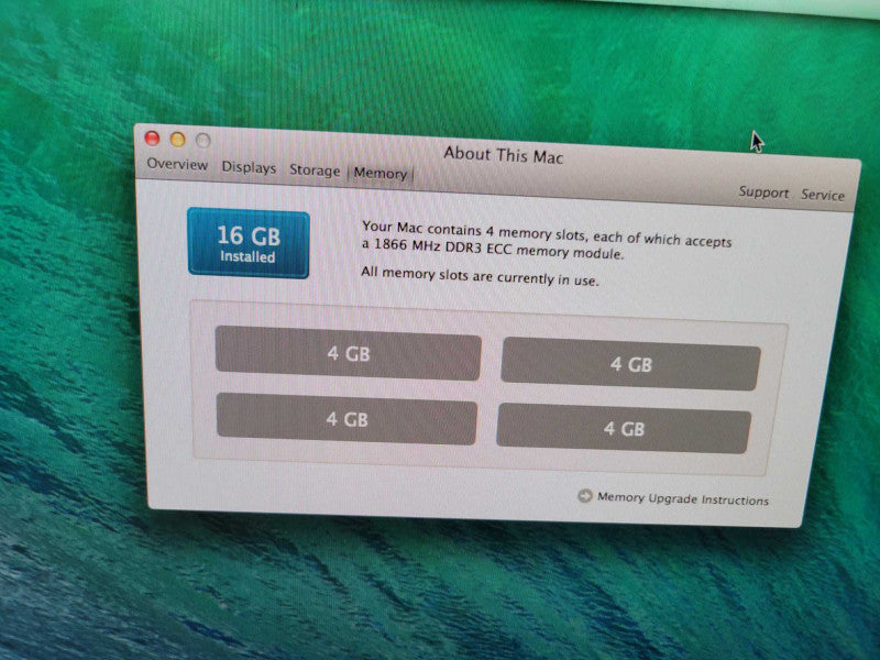 Apple Mac Pro 2013 A1481- Xeon E5-1650 v2 16GB RAM 256GB SSD 2xD500 %