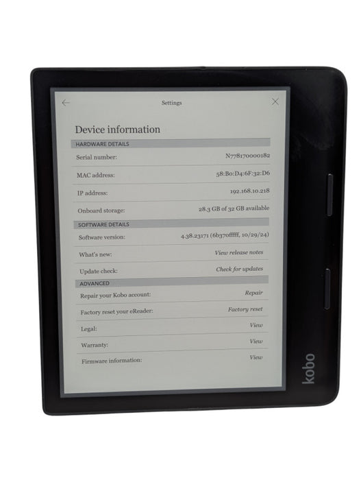 Kobo Cadmus N778 32GB 8" TouchScreen eInk eReader  -