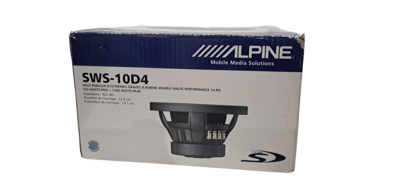 Alpine SWS-10D4 10" Car Subwoofer