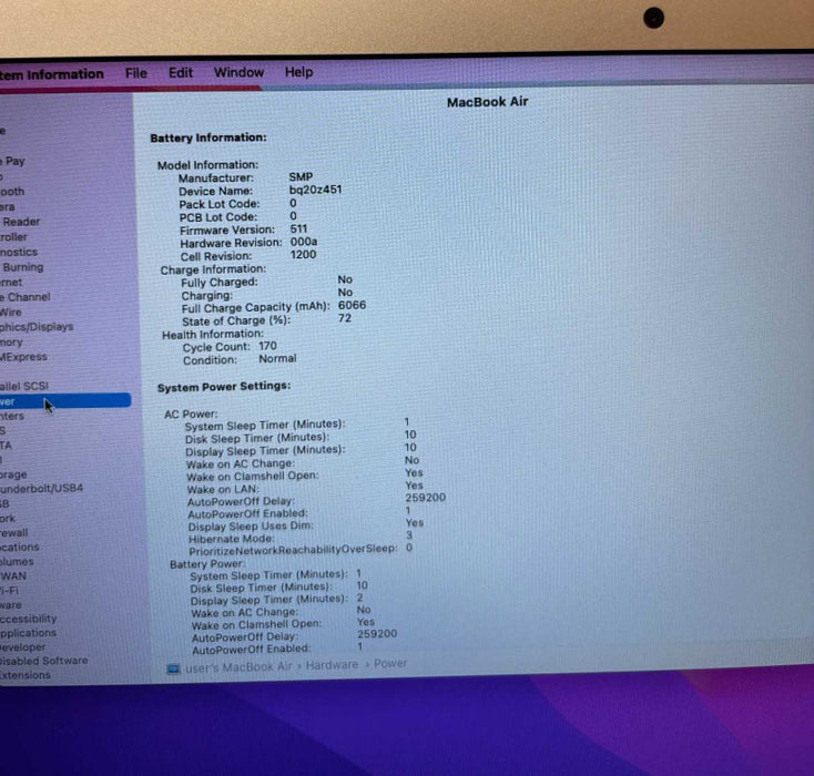 Apple MacBook Air 13" 2017 i5-5350U 8GB RAM 512GB SSD
