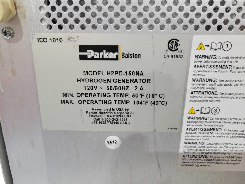 Parker Balston - Hydrogen Generator (READ) %