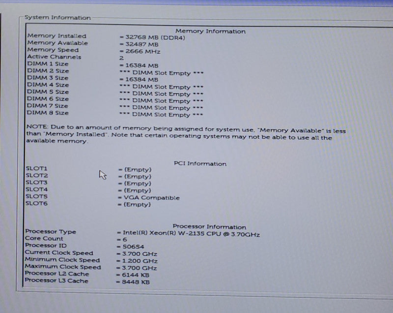 Dell Precision 5820 Workstation W-2135@ 3.7GHz 32GB RAM QUADRO K2200 4GB