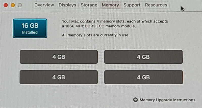 Apple Mac Pro 2013 - Xeon E5-1650 v2 @ 3.5GHz, 16GB RAM, 256GB SSD, 2xD500