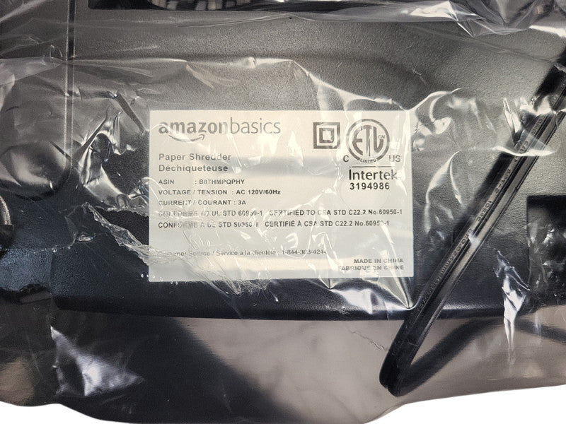 Amazon Basics 12 Sheet Cross Cut Paper and Credit Card Home Office Shredder $