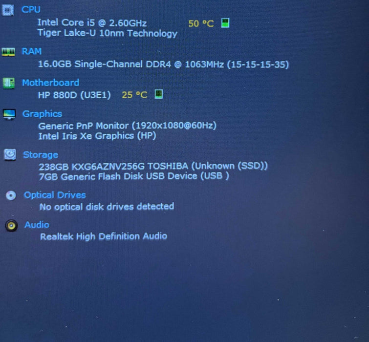 HP EliteBook 840 G8 Core i5-1145G7@2.6GHZ 16GB RAM 256GB SSD READ Lap200