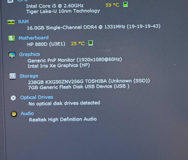 HP EliteBook 840 G8 Core i5-1145G7@2.6GHZ 16GB RAM 256GB SSD READ!  Lap200