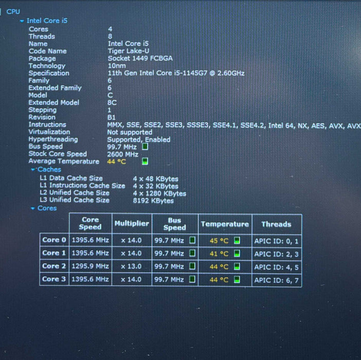 Dell Latitude 3520 Core i5-1145G7@2.6GHz 16GB RAM 256GB SSD READ Q Lap200