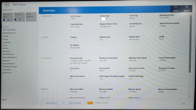 Dell Latitude 5420 | Core i5-1135G7 @2.40GHz, 8GB DDR4, 256GB SSD, READ _ Lap200
