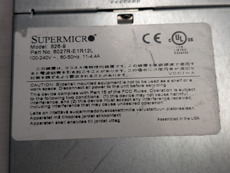 Supermicro Storage Server CSE-826 X9DRD-7LN4F-JBOD 12x 3.5 inch bay -