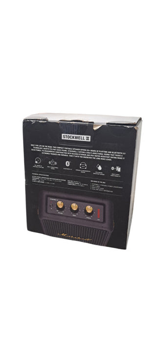 Marshall Stockwell II Portable Bluetooth Speaker In Black & Brass| READ