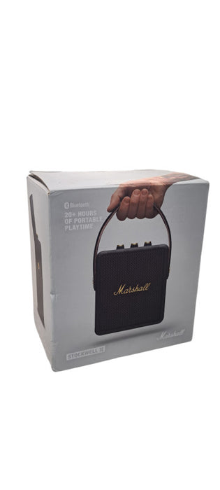 Marshall Stockwell II Portable Bluetooth Speaker In Black & Brass| READ