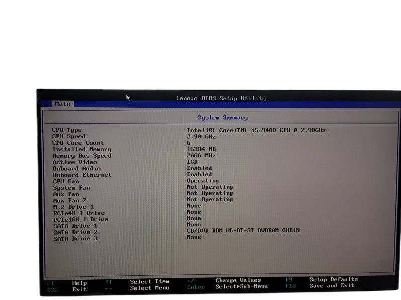 Lenovo ThinkCentre M720T i5 - 9400 @ 2.90GHz 16GB DDR4 Ram  Qθ