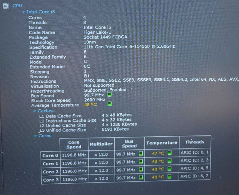HP EliteBook 840 G8 Core i5-1145G7@2.6GHz 16GB RAM 256GB SSD READ!  Lap200