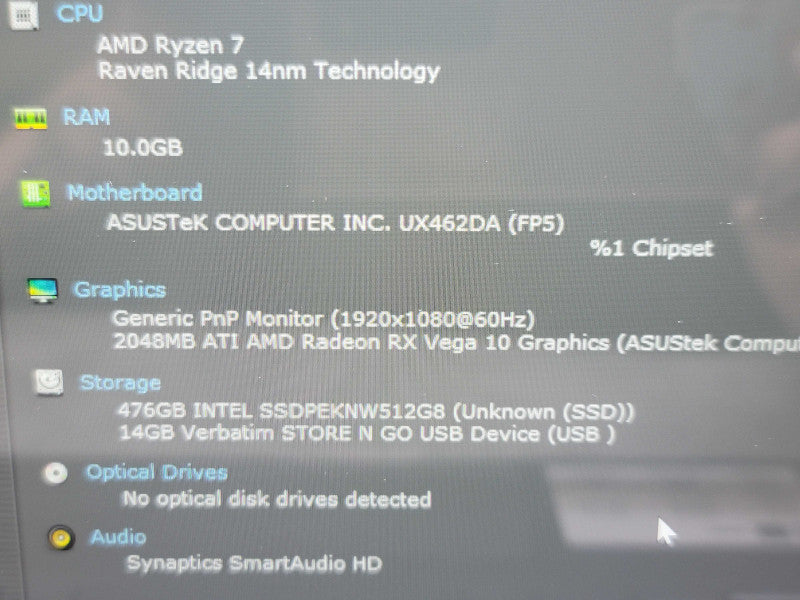 Asus ZenBook Flip 14 Ryzen 7 3700U 12GB RAM RX Vega 10 512GB SSD  β Lap200