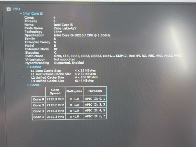Lenovo ThinkPad T14s i5 10210U 16GB RAM 256GB SSD  β Lap200