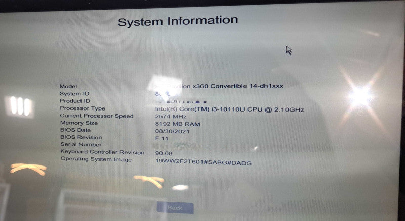 HP Pavillion i3-10110U CPU| 8GB RAM DDR4|250GB SSD| READ  Lap200