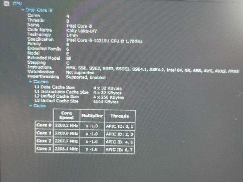 Lenovo ThinkPad T14 i5-10310U 16GB DDR4 256GB SSD  β Lap200