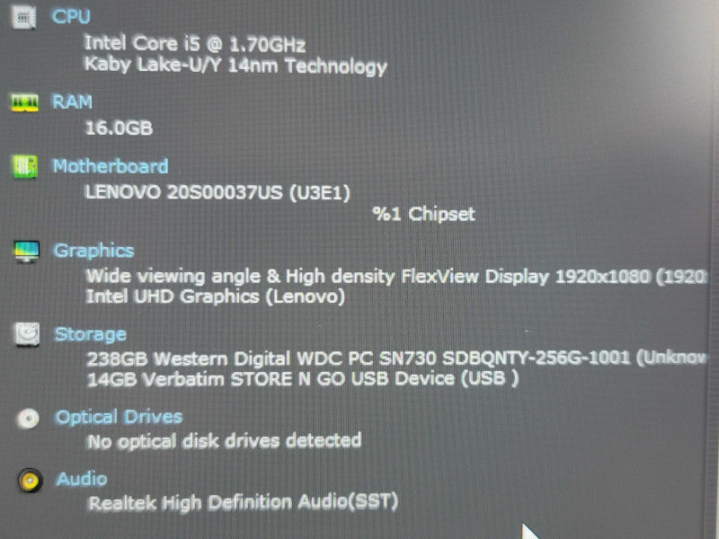 Lenovo ThinkPad T14 i5-10310U 16GB DDR4 256GB SSD  β Lap200