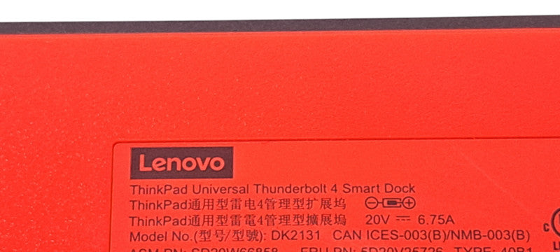 Lenovo | 40B1 | DK2131 | ThinkPad Universal Thunderbolt 4 W/ Adapter